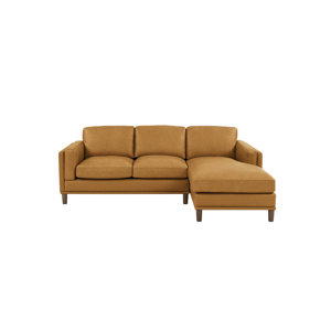 Wade Logan® 2 - Piece Upholstered Sectional & Reviews | Wayfair